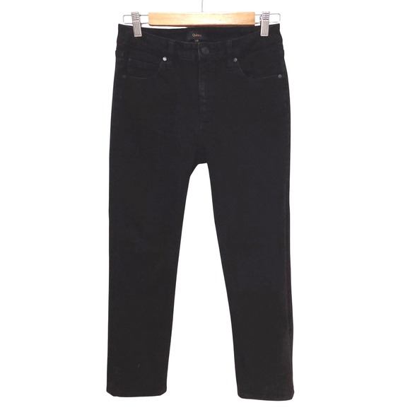 Quince Denim - Quince Organic Cotton Mid Rise Slim Straight Jeans Black 27 KDW01 FA24